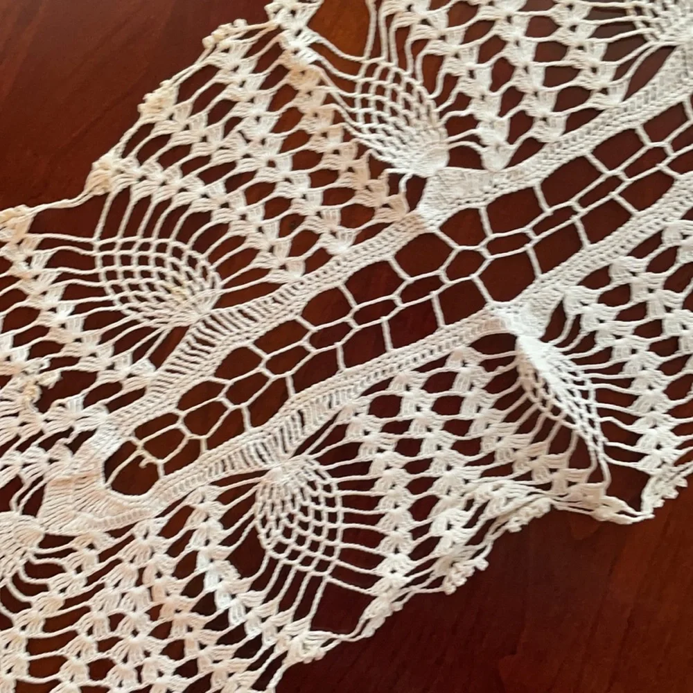 Vintage Lace Handmade Set 4 Pc Antique Estate Linens Chic Cottage Bundle Lot